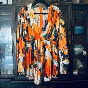 NWT Pretty Little Thing Long Full Sleeve Deep V-Neck Jumper Size 8 Sexy